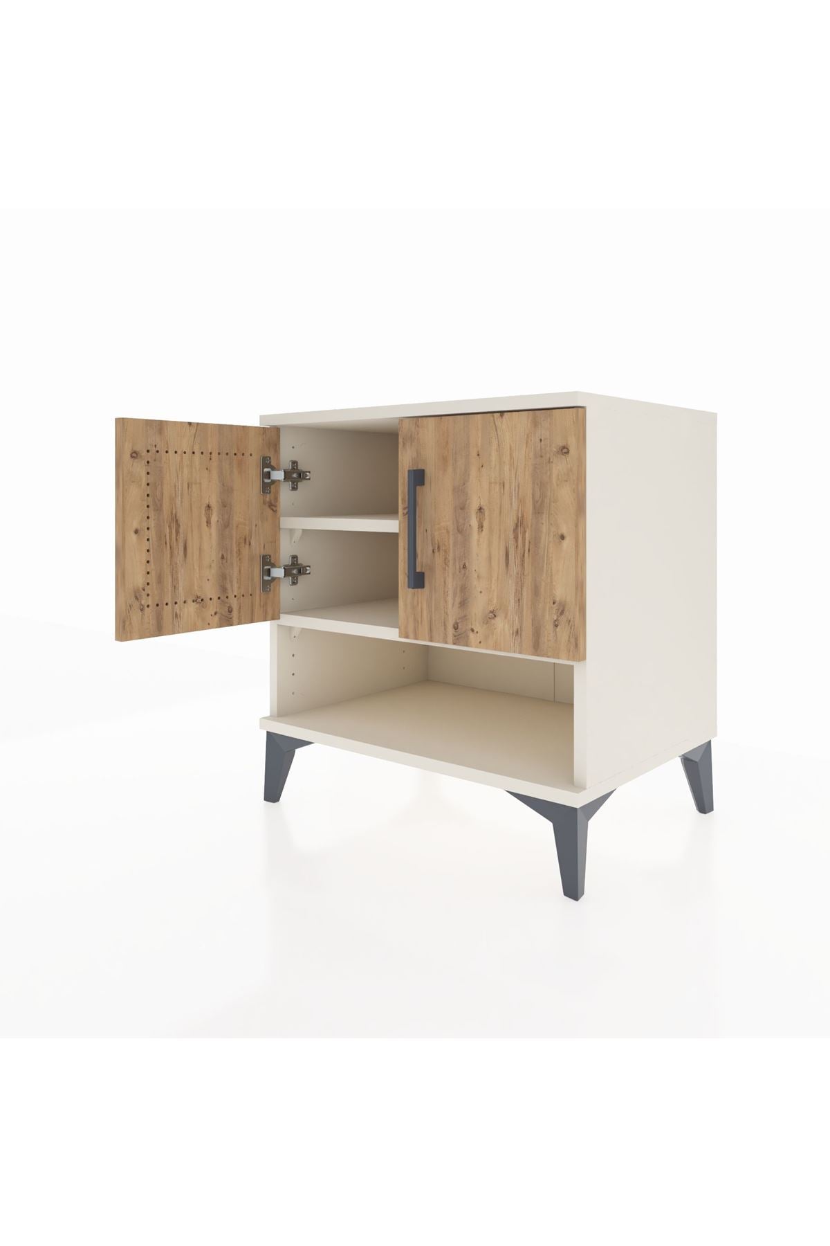 Hyperion Komodin 2 Raflı 2 Kapaklı 60x44x64 Aytaşı-Çam