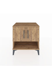 Hyperion Komodin 2 Raflı 2 Kapaklı 60x44x64 Çam-Çam