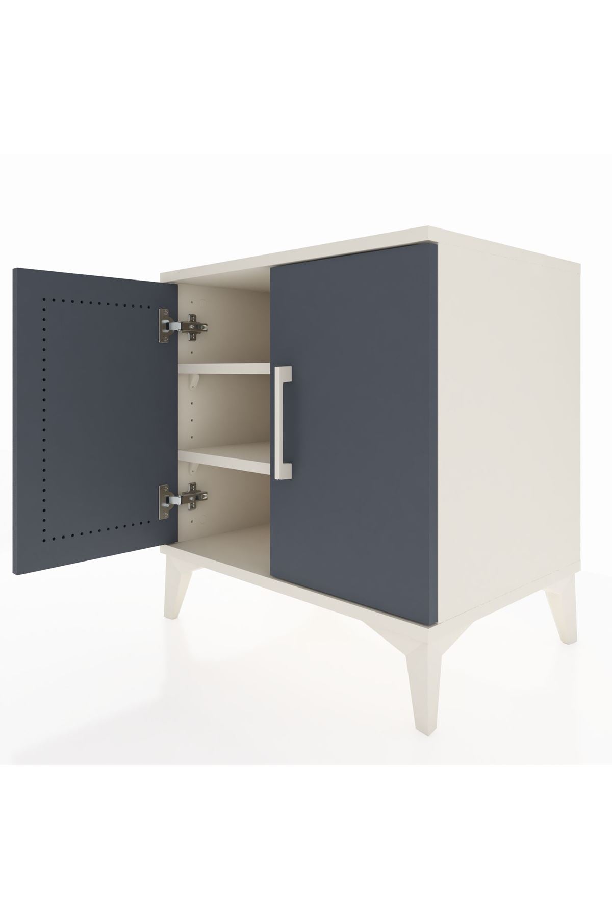 Hyperion Komodin 2 Raflı 2 Kapaklı 60x44x64 Aytaşı-Antrasit