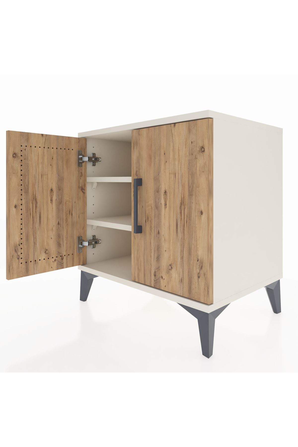 Hyperion Komodin 2 Raflı 2 Kapaklı 60x44x64 Aytaşı-Çam