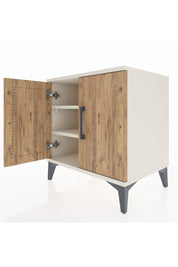 Hyperion Komodin 2 Raflı 2 Kapaklı 60x44x64 Aytaşı-Çam