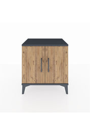 Hyperion Komodin 2 Raflı 2 Kapaklı 60x44x64 Antrasit-Çam