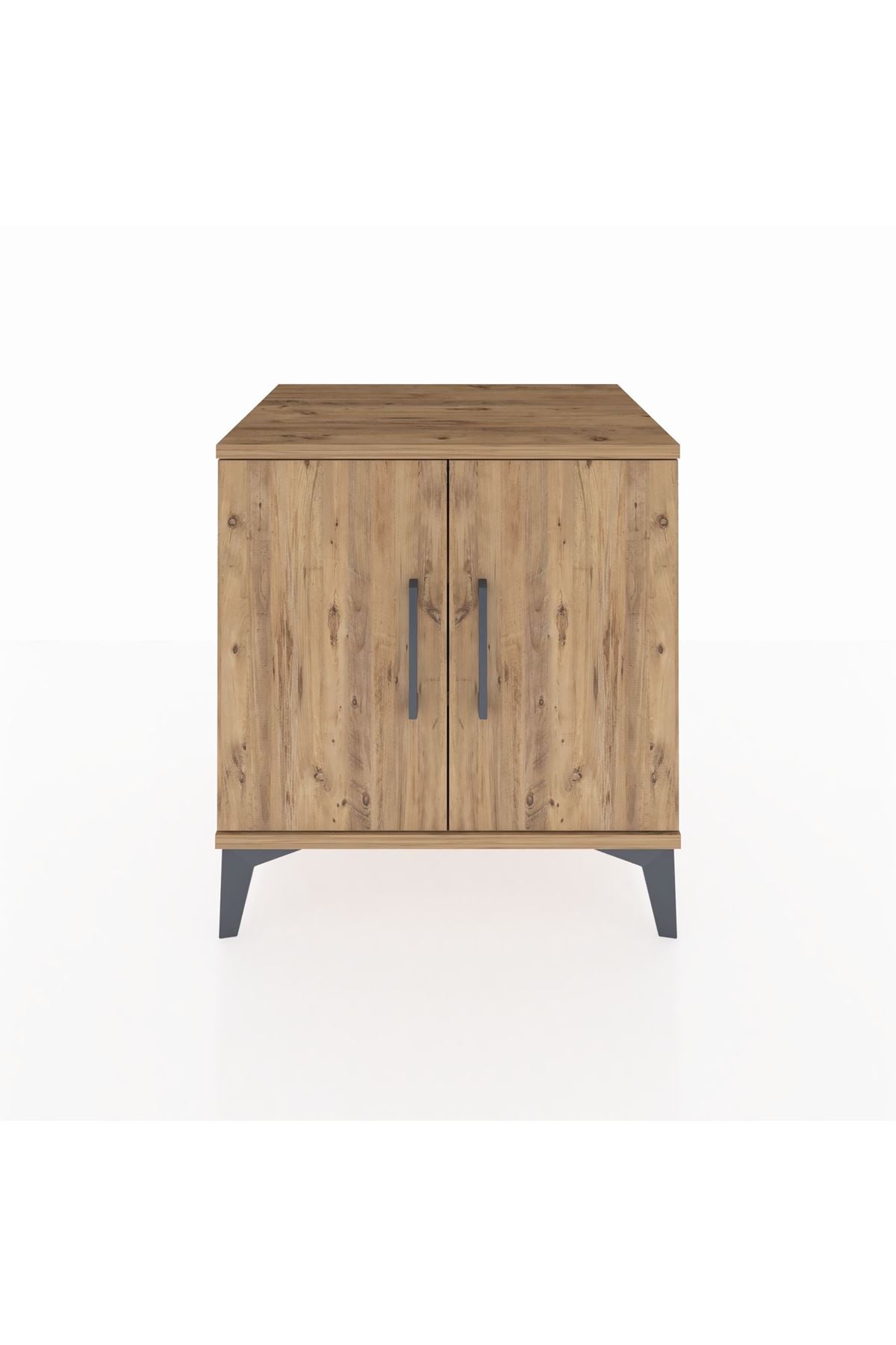 Hyperion Komodin 2 Raflı 2 Kapaklı 60x44x64 Çam-Çam