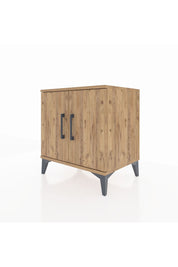 Hyperion Komodin 2 Raflı 2 Kapaklı 60x44x64 Çam-Çam