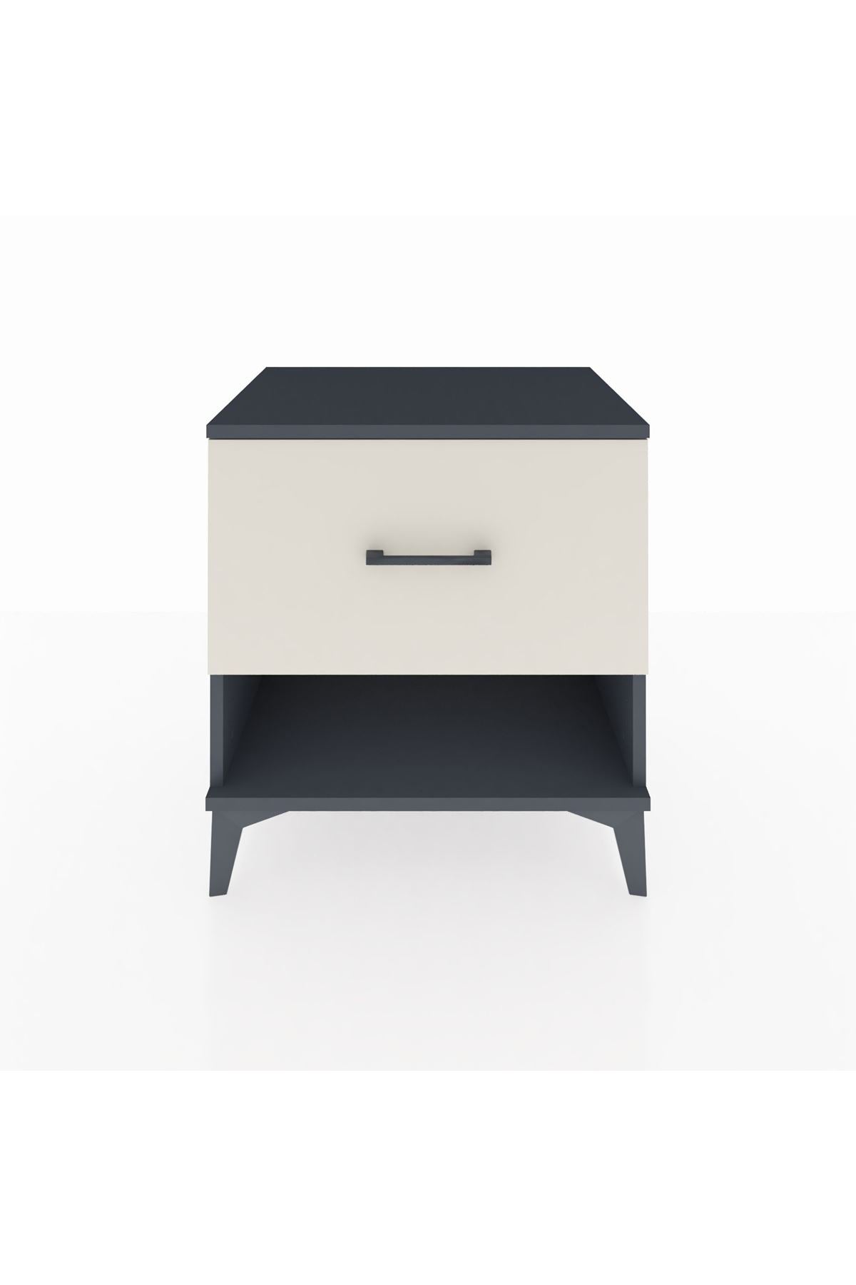 Hyperion Komodin Tek Çekmeceli 60x44x64 Antrasit-Aytaşı