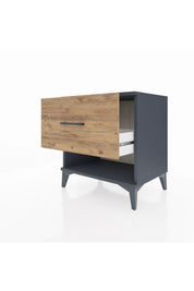 Hyperion Komodin Tek Çekmeceli 60x44x64 Antrasit-Çam