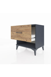 Hyperion Komodin Tek Çekmeceli 60x44x64 Antrasit-Çam