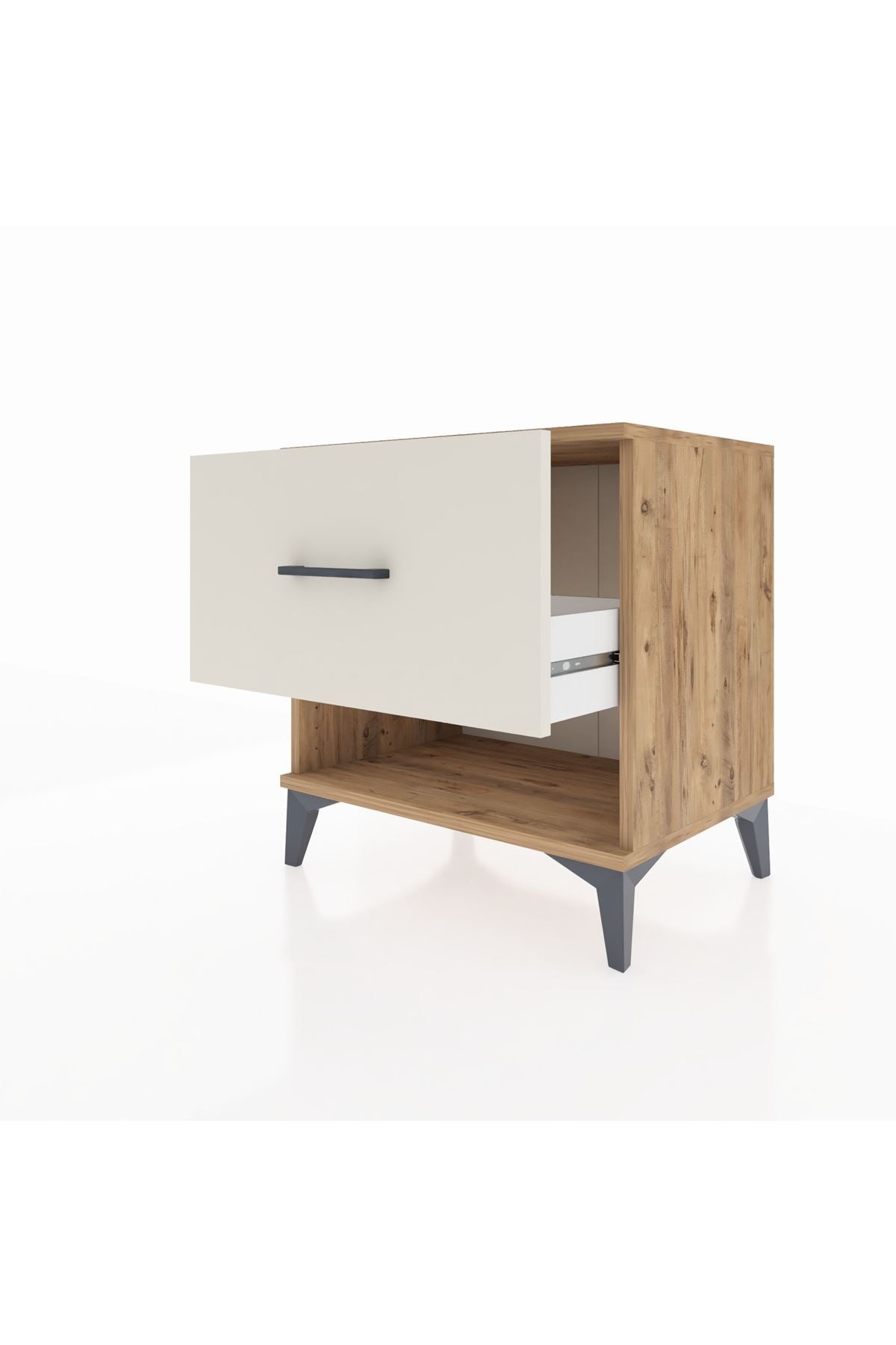 Hyperion Komodin Tek Çekmeceli 60x44x64 Çam-Aytaşı