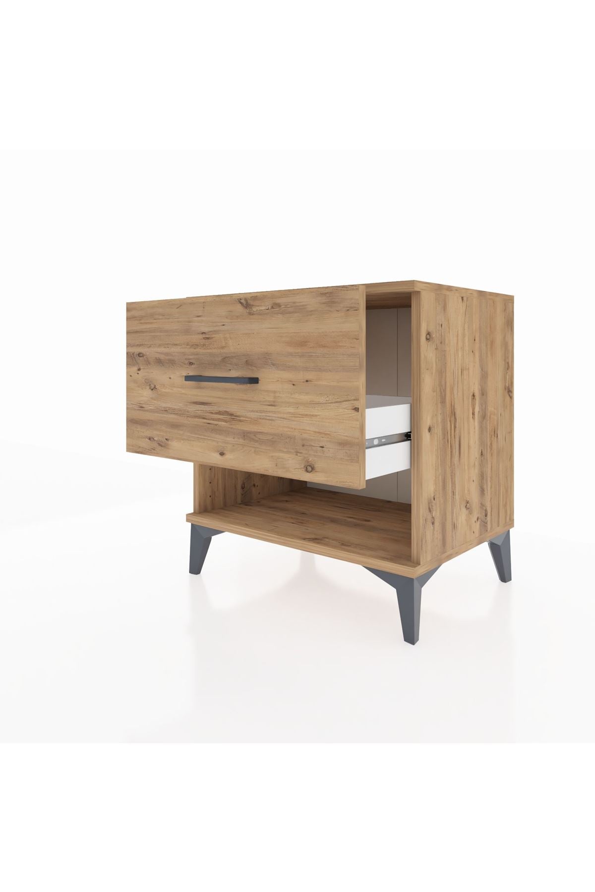 Hyperion Komodin Tek Çekmeceli 60x44x64 Çam-Çam