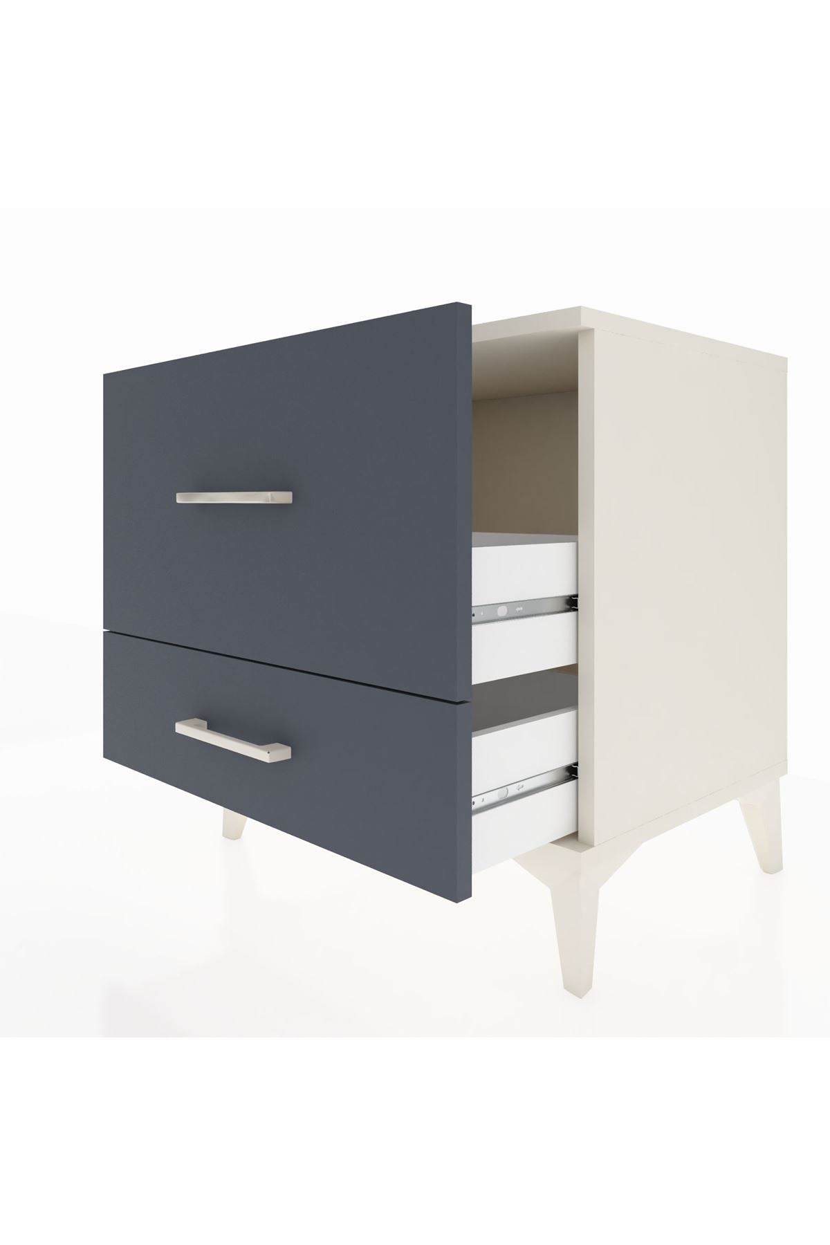 Hyperion Komodin 2 Çekmeceli 60x44x64 Aytaşı-Antrasit