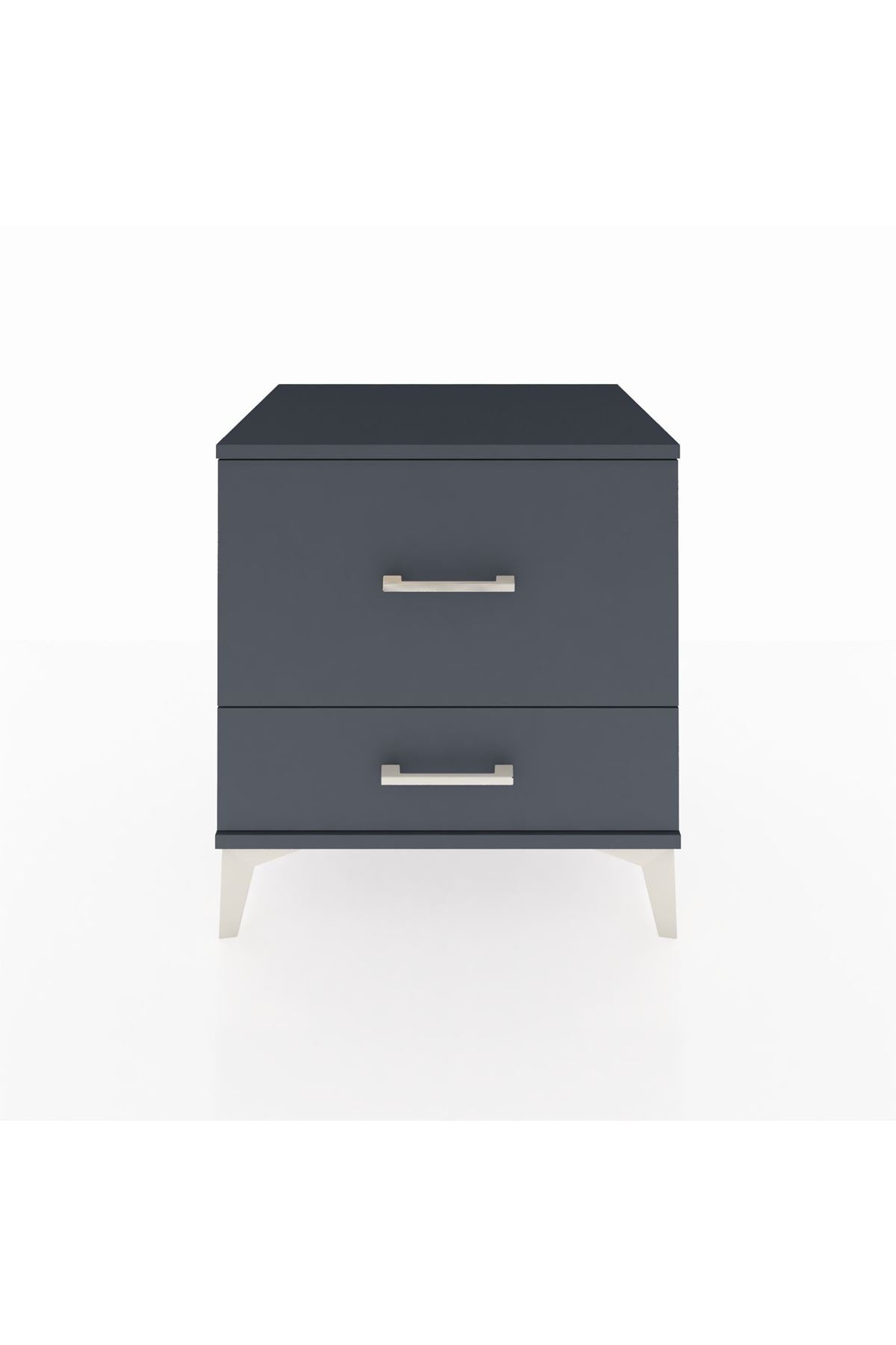 Hyperion Komodin 2 Çekmeceli 60x44x64 Antrasit-Antrasit