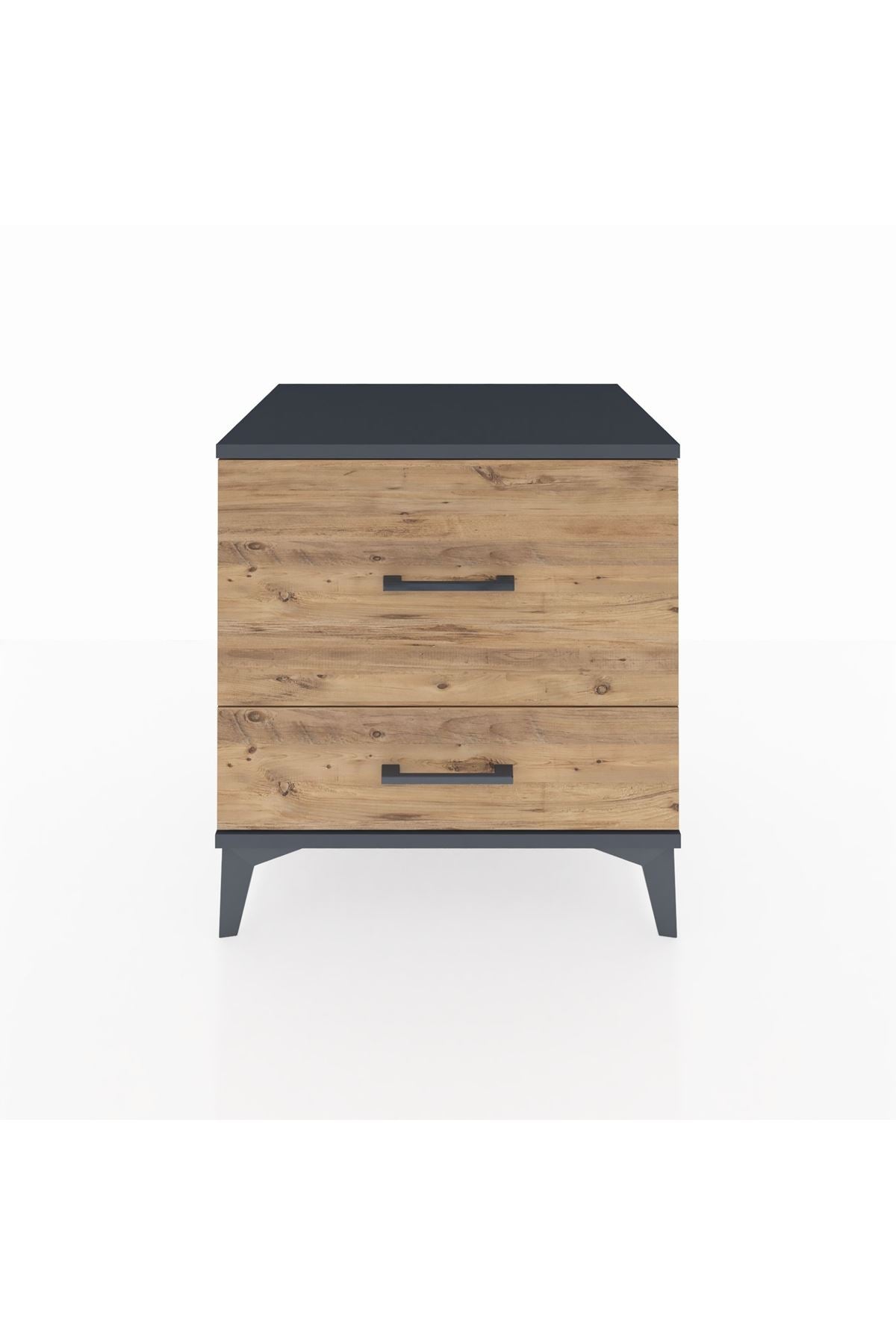 Hyperion Komodin 2 Çekmeceli 60x44x64 Antrasit-Çam