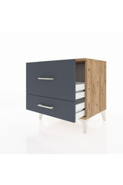 Hyperion Komodin 2 Çekmeceli 60x44x64 Çam-Antrasit