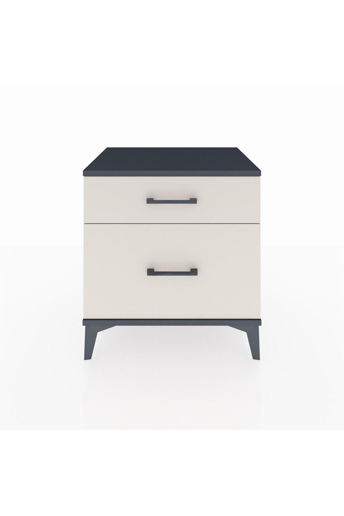 Hyperion Komodin 2 Çekmeceli 60x44x64 Antrasit-Aytaşı