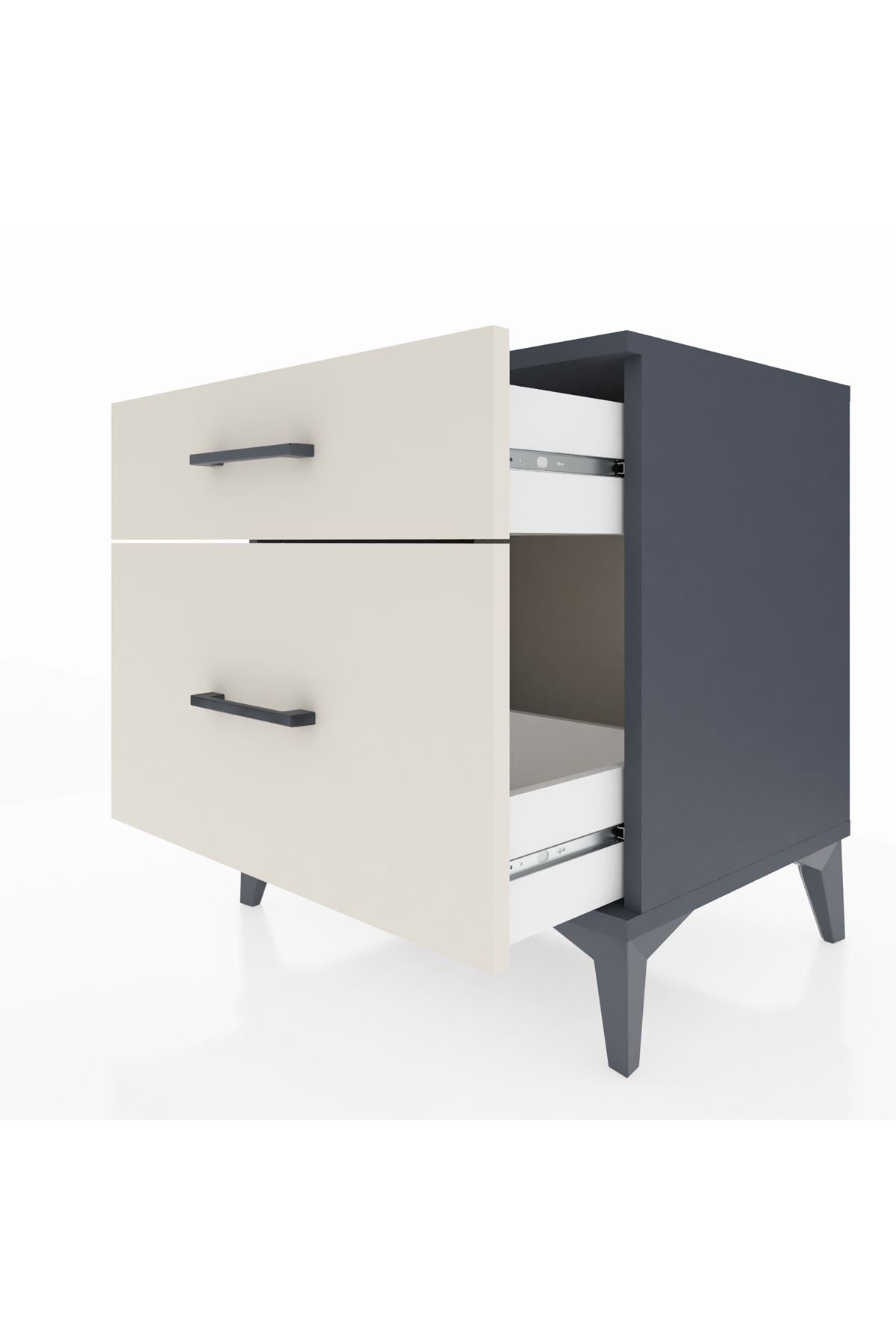 Hyperion Komodin 2 Çekmeceli 60x44x64 Antrasit-Aytaşı