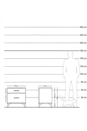 Hyperion Komodin 2 Çekmeceli 60x44x64 Antrasit-Antrasit