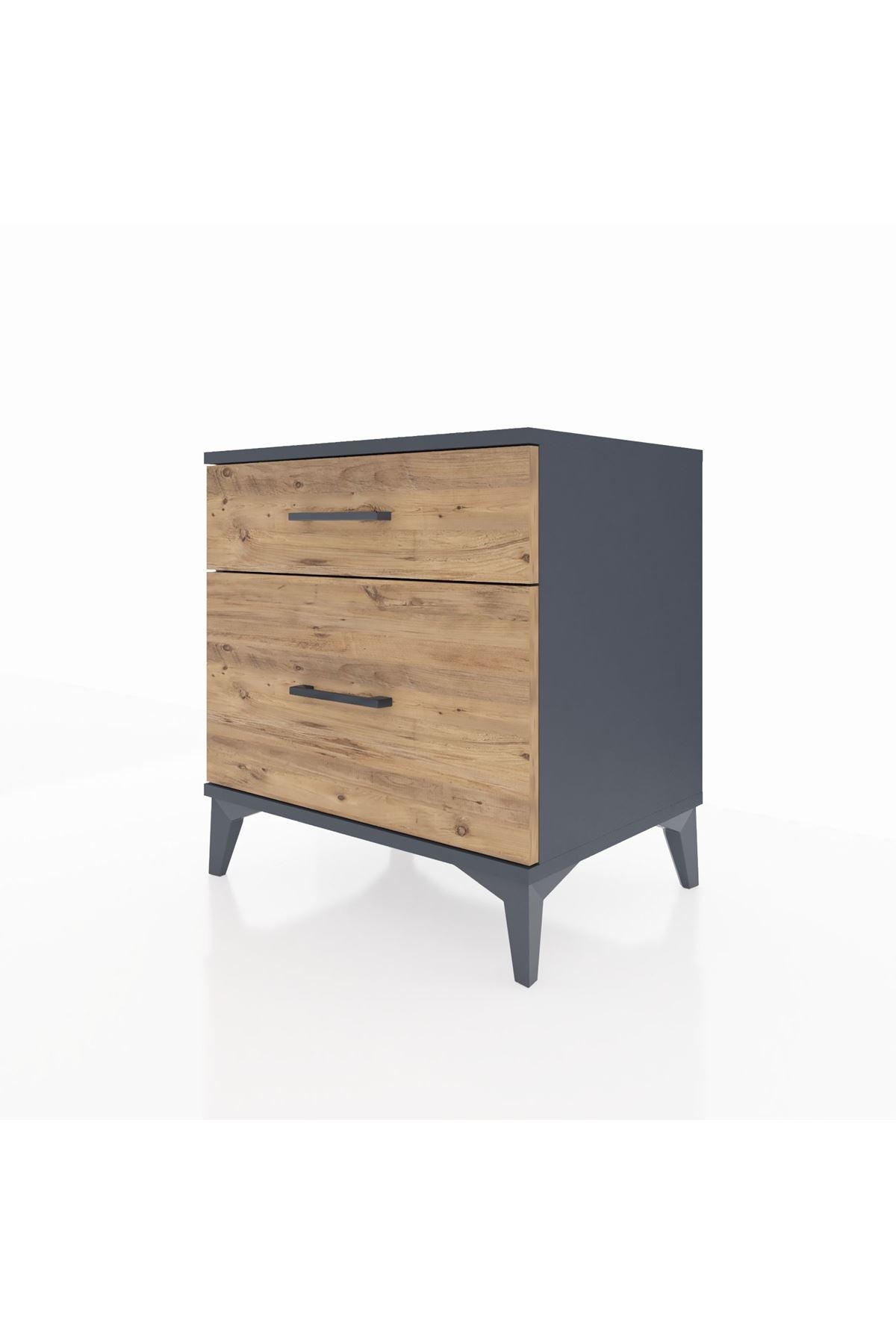 Hyperion Komodin 2 Çekmeceli 60x44x64 Antrasit-Çam