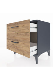 Hyperion Komodin 2 Çekmeceli 60x44x64 Antrasit-Çam