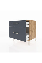 Hyperion Komodin 2 Çekmeceli 60x44x64 Çam-Antrasit