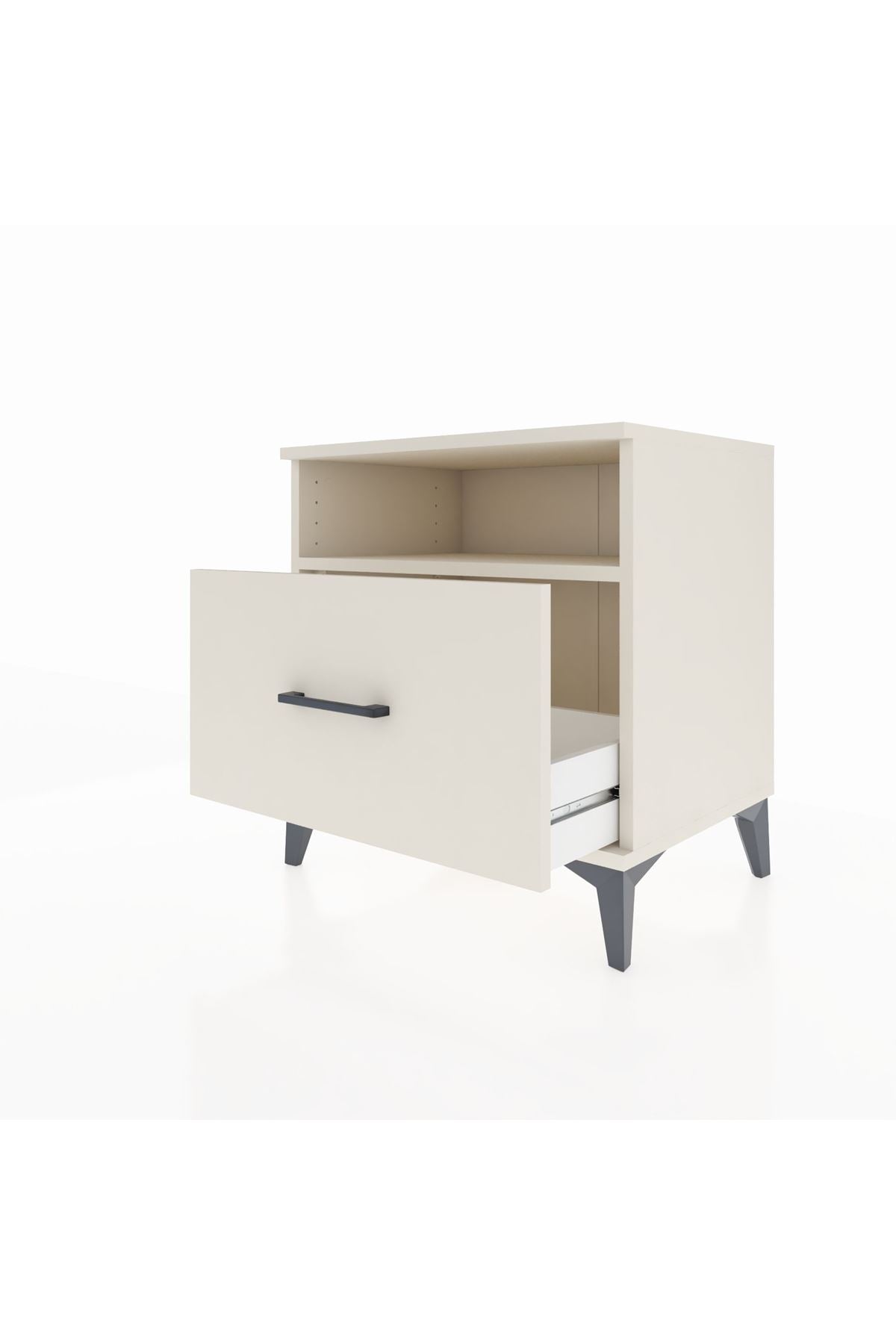 Hyperion Komodin Tek Raflı Tek Çekmeceli 60x44x64 Aytaşı-Aytaşı