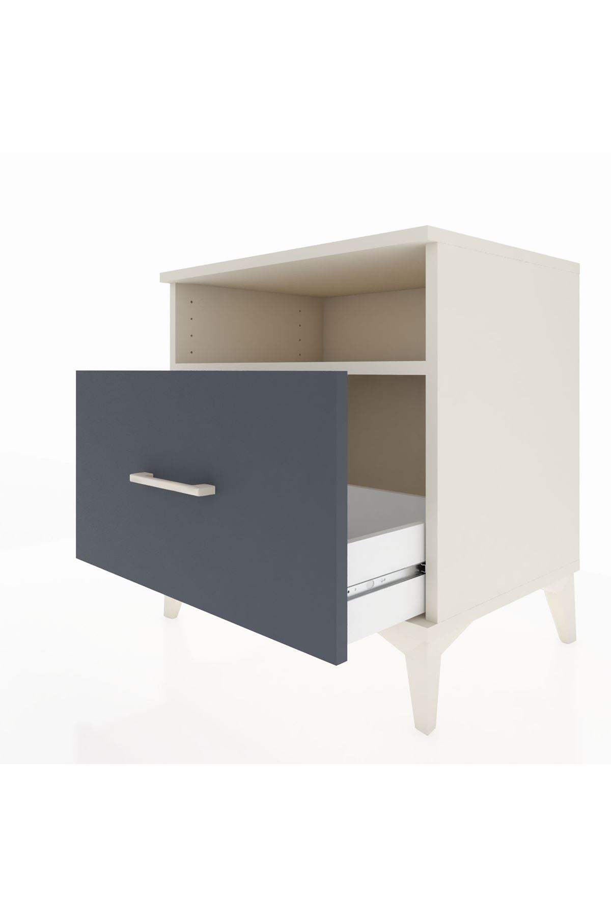 Hyperion Komodin Tek Raflı Tek Çekmeceli 60x44x64 Aytaşı-Antrasit