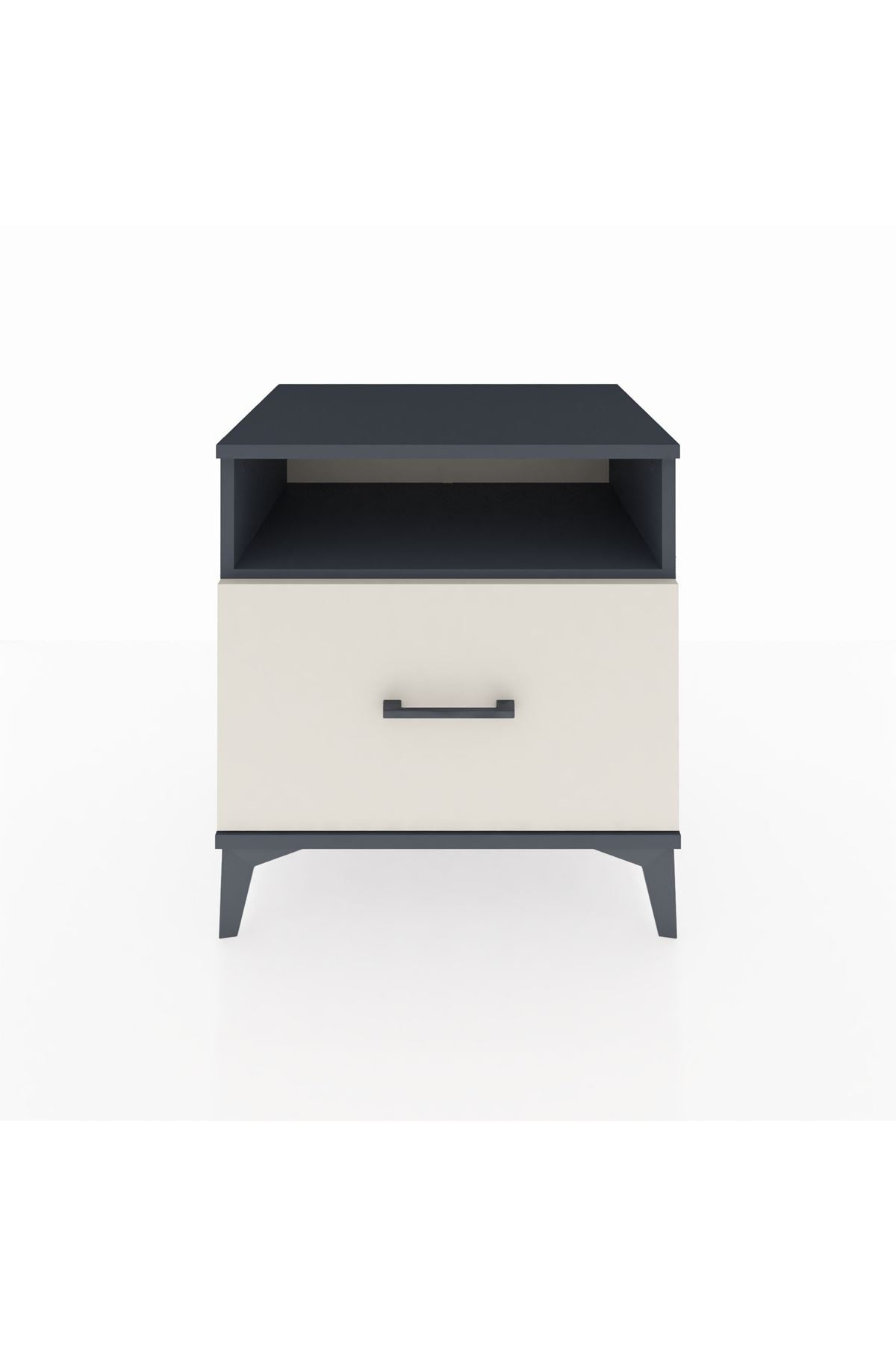 Hyperion Komodin Tek Raflı Tek Çekmeceli 60x44x64 Antrasit-Aytaşı