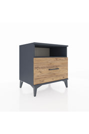 Hyperion Komodin Tek Raflı Tek Çekmeceli 60x44x64 Antrasit-Çam