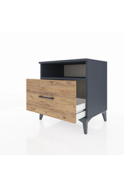 Hyperion Komodin Tek Raflı Tek Çekmeceli 60x44x64 Antrasit-Çam