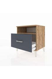 Hyperion Komodin Tek Raflı Tek Çekmeceli 60x44x64 Çam-Antrasit