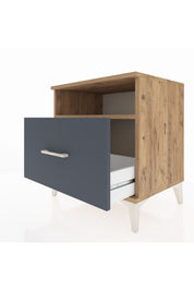 Hyperion Komodin Tek Raflı Tek Çekmeceli 60x44x64 Çam-Antrasit