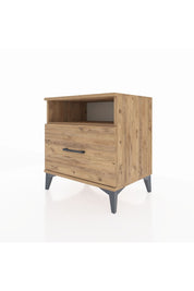 Hyperion Komodin Tek Raflı Tek Çekmeceli 60x44x64 Çam-Çam