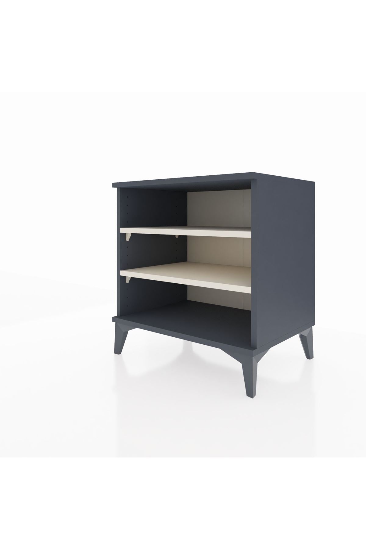 Hyperion Komodin 2 Raflı 60x44x64 Antrasit-Aytaşı