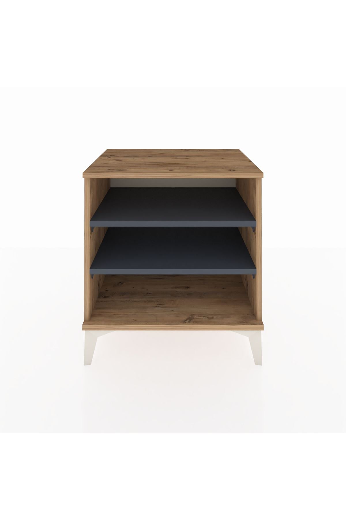 Hyperion Komodin 2 Raflı 60x44x64 Çam-Antrasit