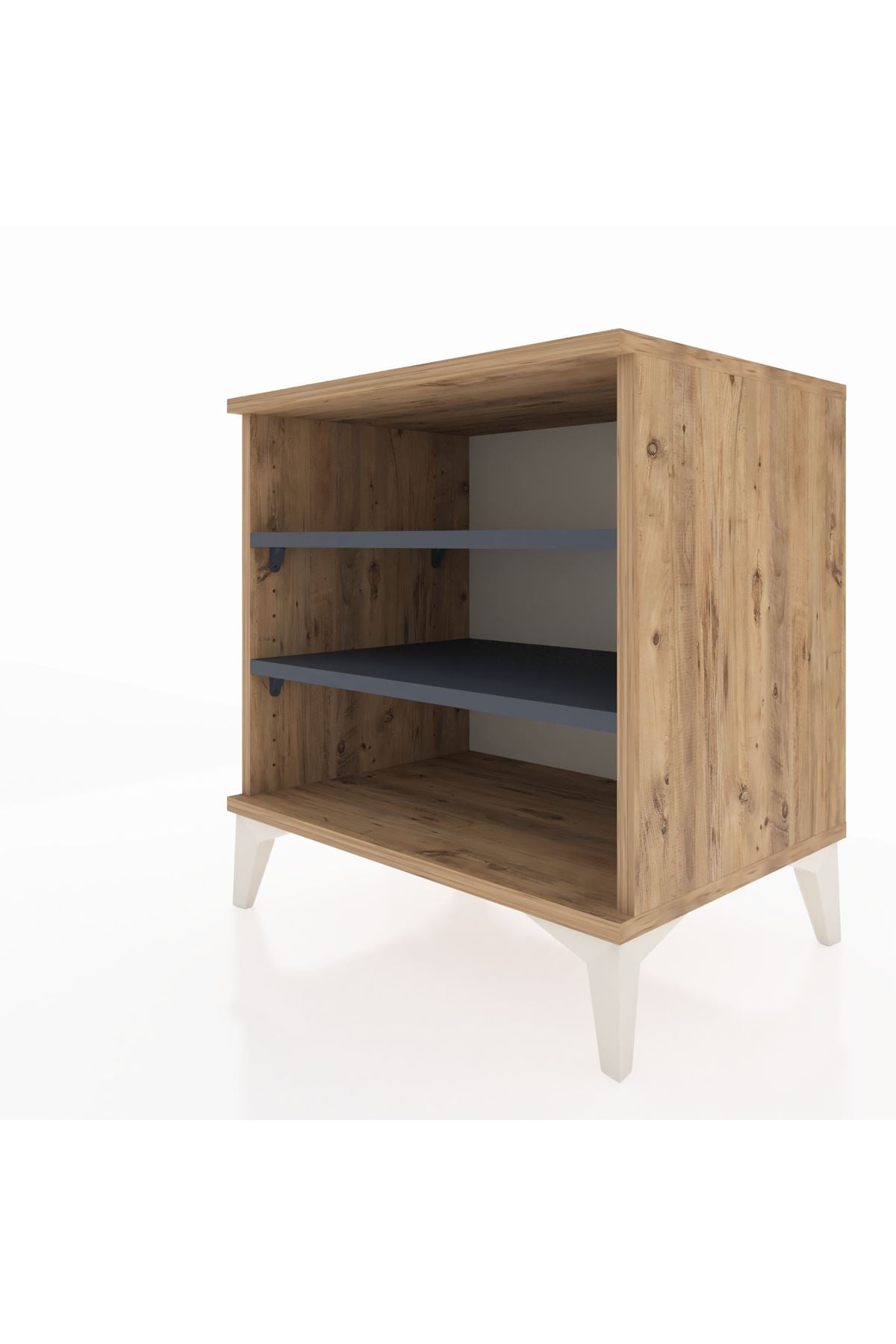 Hyperion Komodin 2 Raflı 60x44x64 Çam-Antrasit