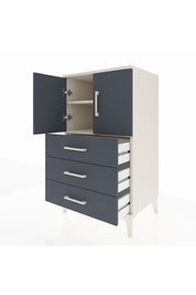 Hyperion Komodin 2 Raflı 3 Çekmeceli 2 Kapaklı 60x44x106 Aytaşı-Antrasit