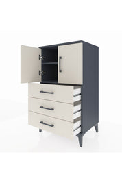 Hyperion Komodin 2 Raflı 3 Çekmeceli 2 Kapaklı 60x44x106 Antrasit-Aytaşı