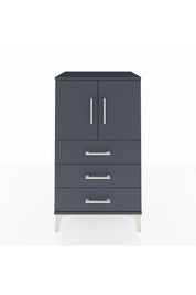 Hyperion Komodin 2 Raflı 3 Çekmeceli 2 Kapaklı 60x44x106 Antrasit-Antrasit