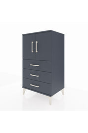 Hyperion Komodin 2 Raflı 3 Çekmeceli 2 Kapaklı 60x44x106 Antrasit-Antrasit