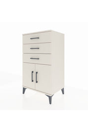 Hyperion Komodin Tek Raflı 3 Çekmeceli 2 Kapaklı 60x44x106 Aytaşı-Aytaşı
