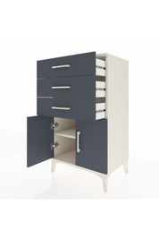 Hyperion Komodin Tek Raflı 3 Çekmeceli 2 Kapaklı 60x44x106 Aytaşı-Antrasit