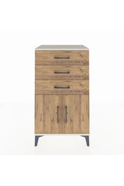 Hyperion Komodin Tek Raflı 3 Çekmeceli 2 Kapaklı 60x44x106 Aytaşı-Çam