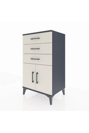 Hyperion Komodin Tek Raflı 3 Çekmeceli 2 Kapaklı 60x44x106 Antrasit-Aytaşı