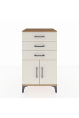 Hyperion Komodin Tek Raflı 3 Çekmeceli 2 Kapaklı 60x44x106