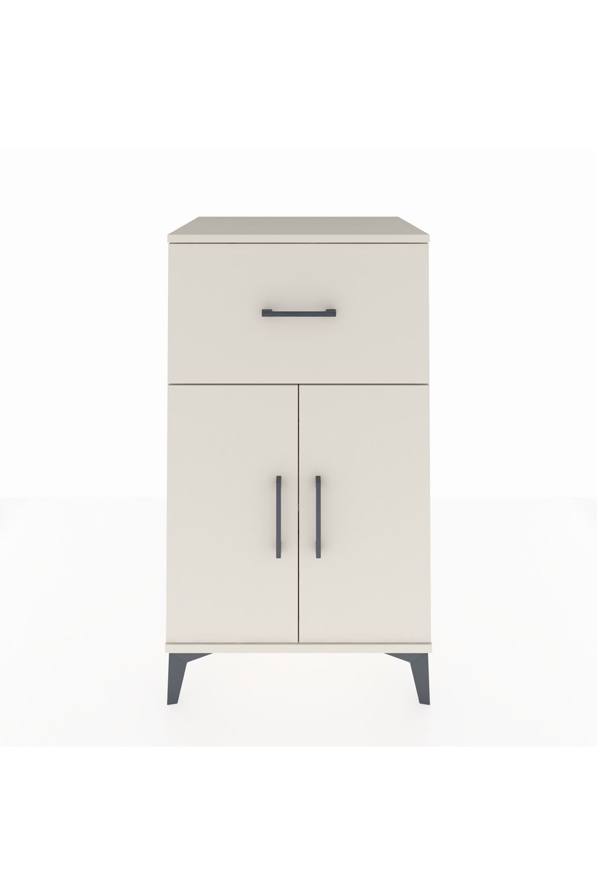 Hyperion Komodin Tek Raflı Tek Çekmeceli 2 Kapaklı 60x44x106 Aytaşı-Aytaşı