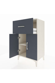 Hyperion Komodin Tek Raflı Tek Çekmeceli 2 Kapaklı 60x44x106 Aytaşı-Antrasit