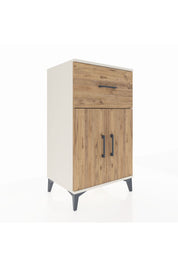 Hyperion Komodin Tek Raflı Tek Çekmeceli 2 Kapaklı 60x44x106 Aytaşı-Çam