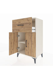 Hyperion Komodin Tek Raflı Tek Çekmeceli 2 Kapaklı 60x44x106 Aytaşı-Çam