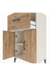 Hyperion Komodin Tek Raflı Tek Çekmeceli 2 Kapaklı 60x44x106 Aytaşı-Çam