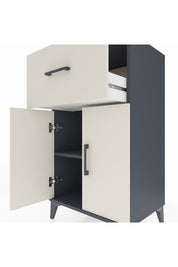 Hyperion Komodin Tek Raflı Tek Çekmeceli 2 Kapaklı 60x44x106 Antrasit-Aytaşı