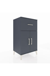 Hyperion Komodin Tek Raflı Tek Çekmeceli 2 Kapaklı 60x44x106 Antrasit-Antrasit